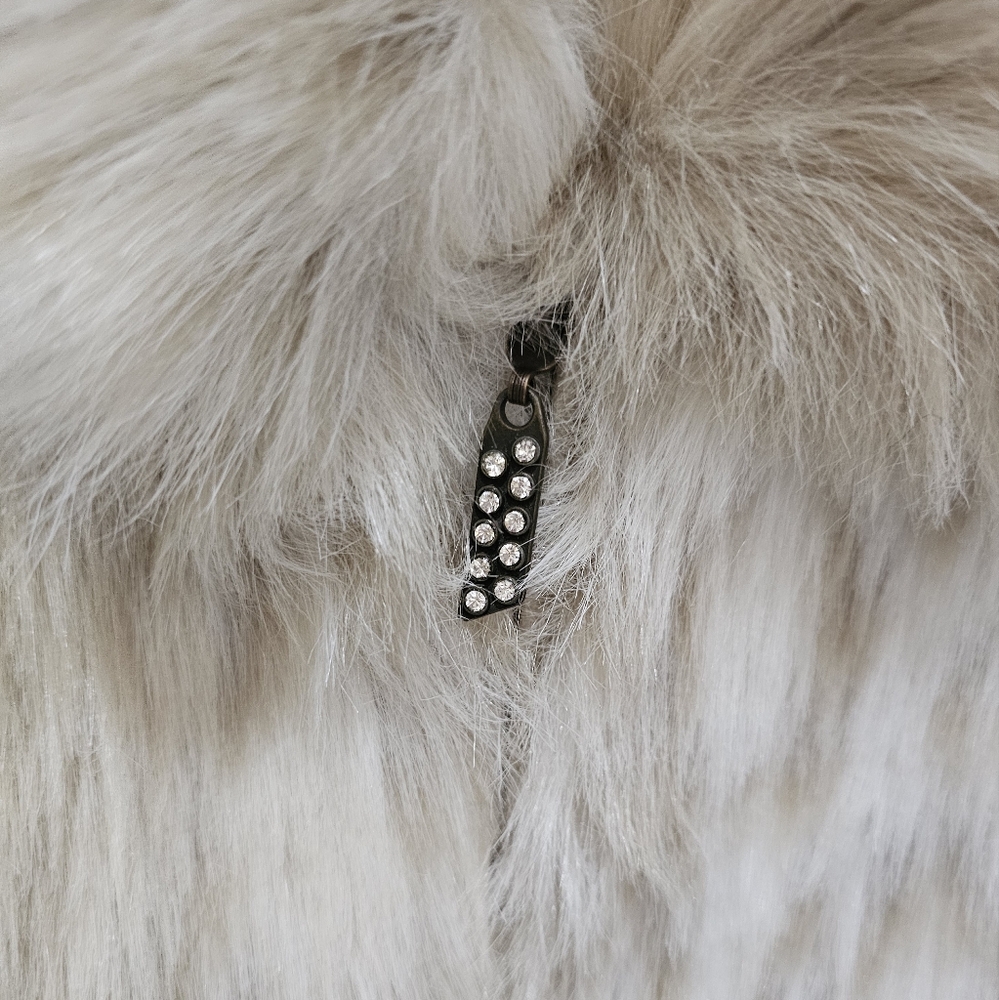 Ameri Mode Beige Lynx Faux Fur Coat - image 8